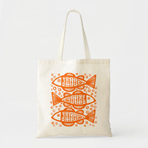 Bolsa Tote Três peixes - laranja