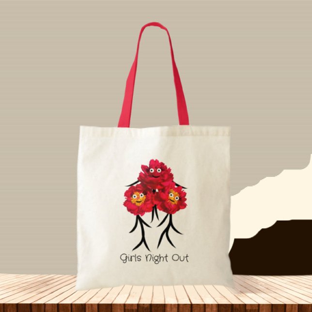 Bolsa Tote Três peonias (Criador carregado)