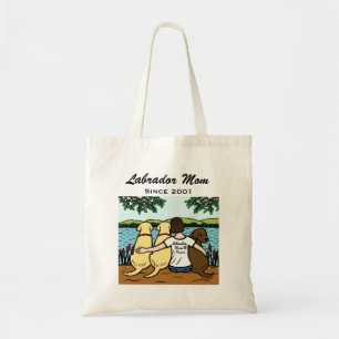 Bolsa Tote Três personalizados Labradors e mamã