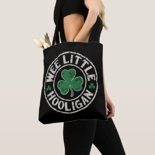 Bolsa Tote Trevo de Arlequim Pequeno do Dia de São Patrício