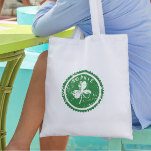 Bolsa Tote Trevo do Dia de São Patrício Personalizado