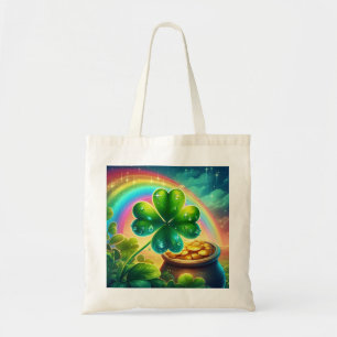Bolsa Tote Trevo do dia do Rainbow Saint Patrick