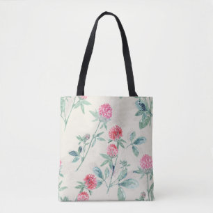Bolsa Tote Trevo, shamrock em bege.