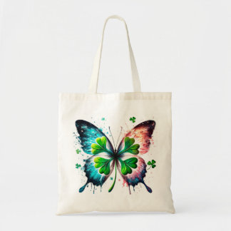 Bolsa Tote Trevo sortudo com borboleta