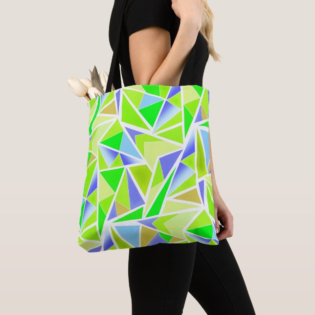 Bolsa Tote Triang de formas geométricas modernas abstrato sem (Close Up)
