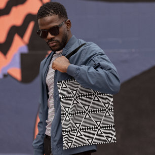 Bolsa Tote triângulos abstrato tribais