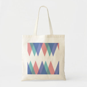 Bolsa Tote Triângulos azuis e corais