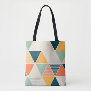 Bolsa Tote Triângulos Coloridos Geométricos