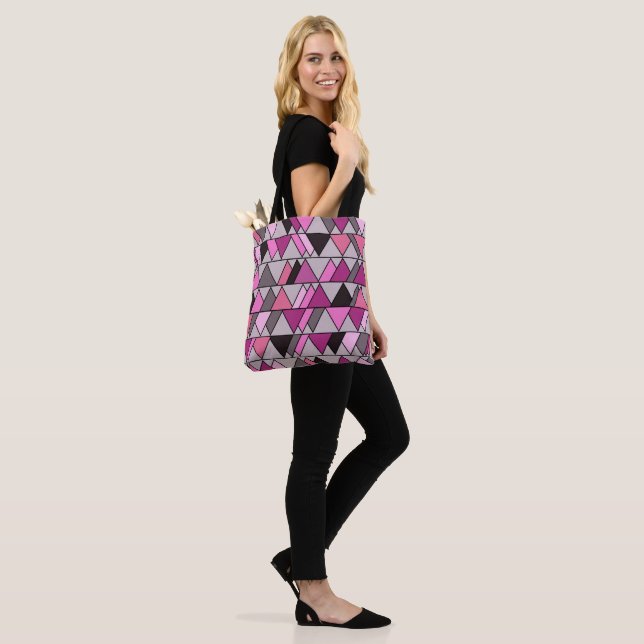 Bolsa Tote Triângulos de Camo Rosa (No(a) Modelo)