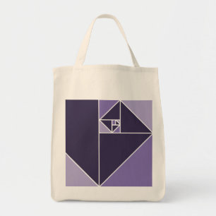 Bolsa Tote Triângulos dourados da relação (roxos)