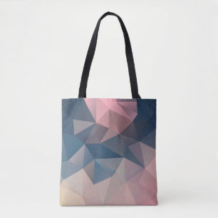 Bolsa Tote Triângulos geométricos poligonais colores brilha