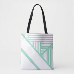 Bolsa Tote Triângulos - Verde-Casa-de-Casa