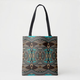 Bolsa Tote Tribal Abstrato de marés