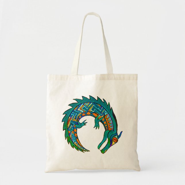 Bolsa Tote Tribal Alligator Art (Frente)