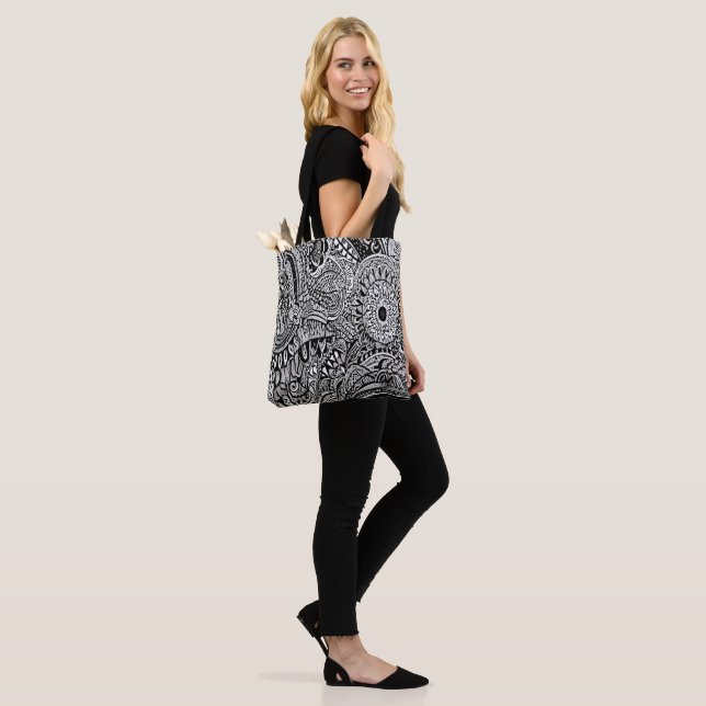 Bolsa Tote Tribal b/w (No(a) Modelo)