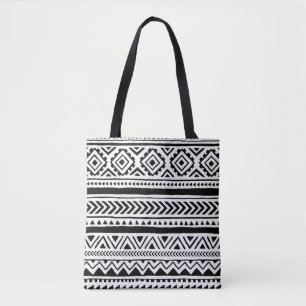 Bolsa Tote Tribal Étnico: Padrões feitos à mão