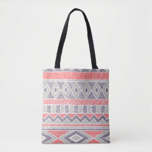 Bolsa Tote Tribal Strike Étnico: Vintage artesanal