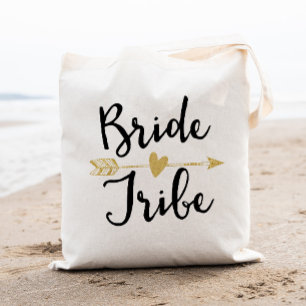 Bolsa Tote "Tribo Bride" Bridesmaid Black e Ouro