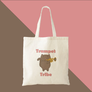 Bolsa Tote Tribo da Trombeta Gatinho Kawaii Rosa
