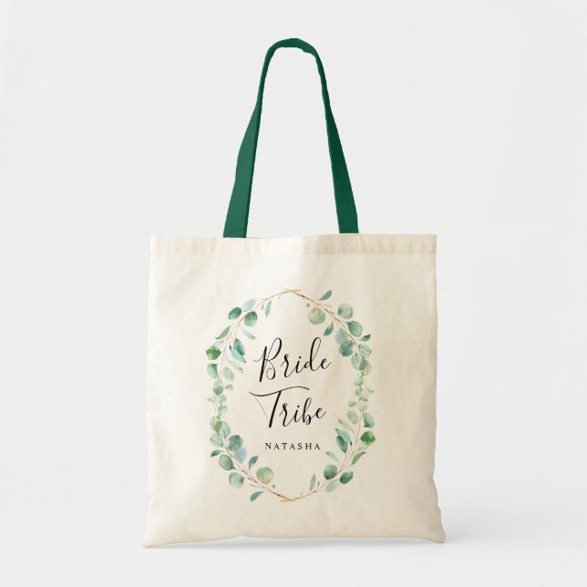 Bolsa Tote Tribo das Noivas Eucalyptus Greenery (Frente)