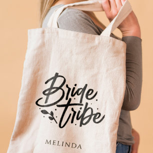 Bolsa Tote Tribo de Noivas Personalizadas Minimalista Rustic