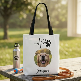 Bolsa Tote Tributo de Foto de Animal de Estimação Sentimental