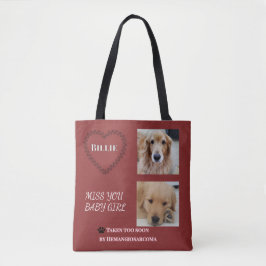Bolsa Tote Tributo Duplo Mudo Vermelho para Pet