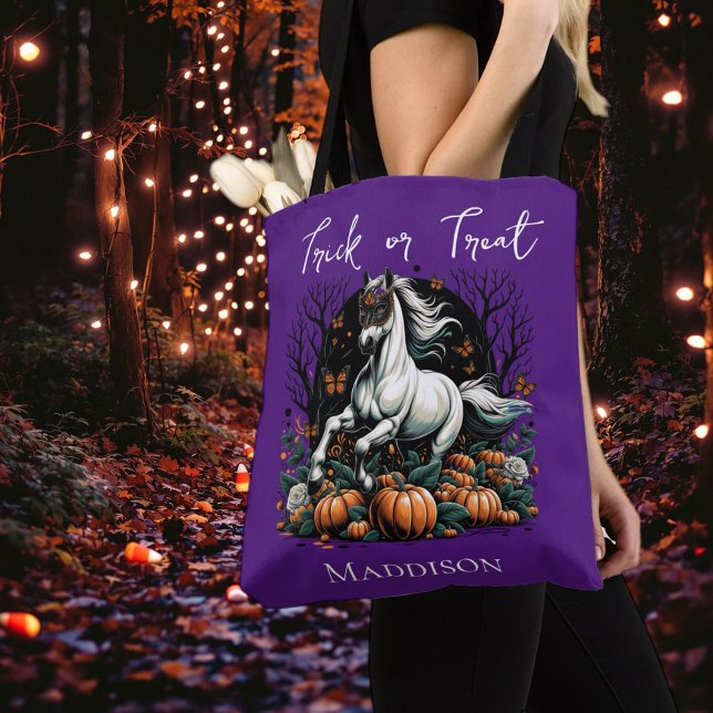 Bolsa Tote Trick or Treat Candy (Get ready for spooky season with our equestrian funny Halloween merchandise!)