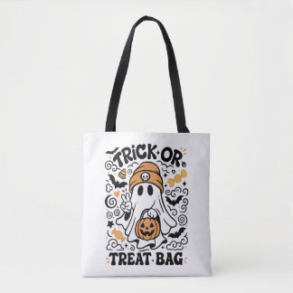 Bolsa Tote Trick or Treat Fantasma com Sacola