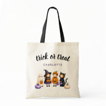 Trick or Treat Personalizado Cute Fun Halloween Cr