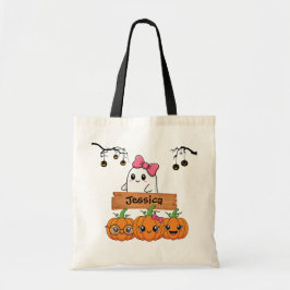 Bolsa Tote Trick or Treat Personalizado de Halloween para Cri