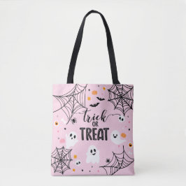 Bolsa Tote Trick or Treat Pink Halloween