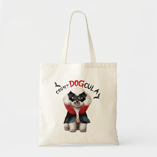 Bolsa Tote Trick ou Tratar Cachorro do Vampiro do Bicão (Frente)