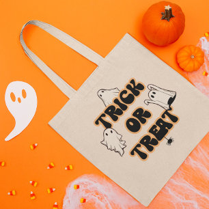 Bolsa Tote Trick ou Tratar do Halloween dos Fantasmas Retro