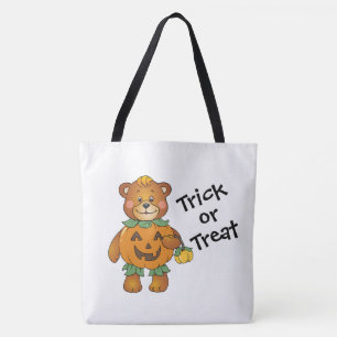 Bolsa Tote Trick ou Tratar Ursos de Abóbora