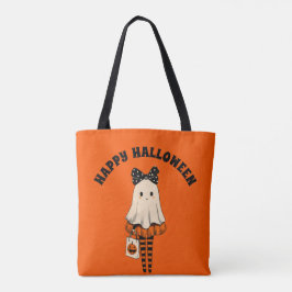 Bolsa Tote Trick ou Trate o Fantasma Feliz Feliz Halloween
