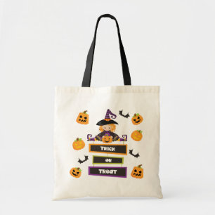 Bolsa Tote Trick ou Treat Halloween Bruxelles Pumpkin