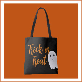 Bolsa Tote Trick ou Treine a Bag de Goodie Halloween