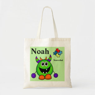 Bolsa Tote Trick ou Treine Bag NAME Autism Quebra-cabeça