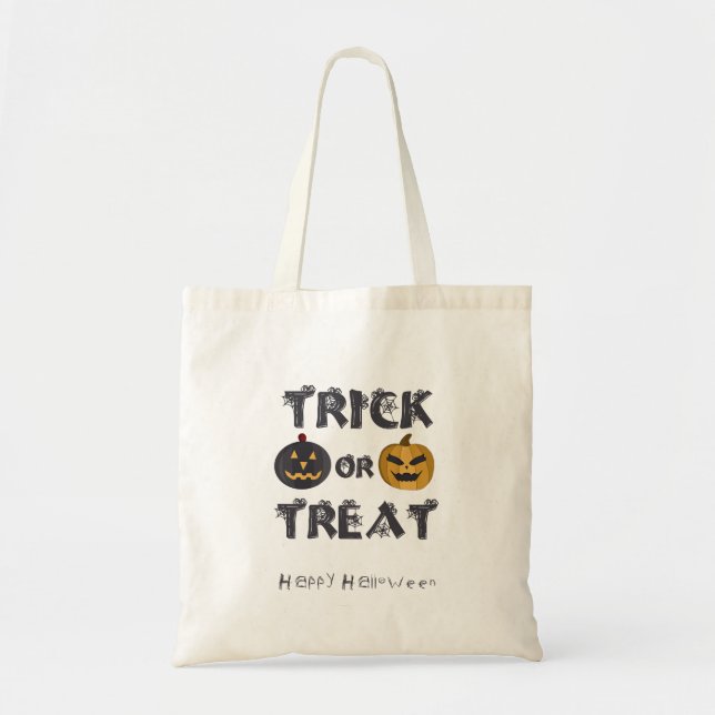 Bolsa Tote Trick ou Treine Feliz Halloween (Frente)