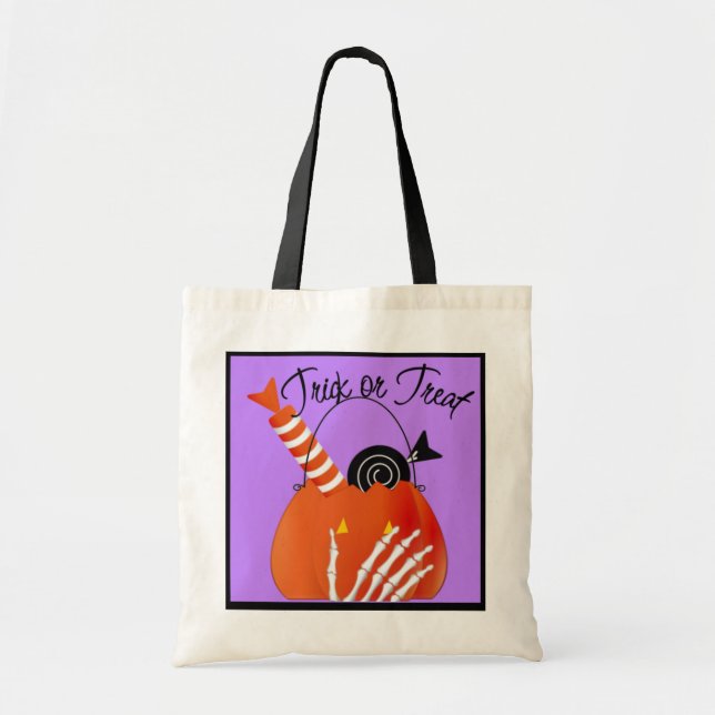 Bolsa Tote Trick ou Treine o Halloween (Frente)