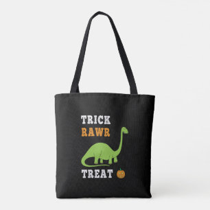 Bolsa Tote Trick Rawr Treat Cute Halloween Brontosaurus Dino
