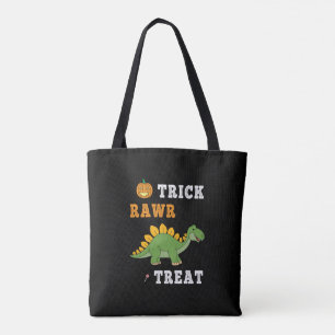 Bolsa Tote Trick Rawr Treat Cute Halloween Stegosaurus Dino