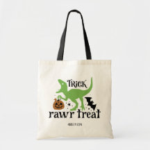 Trick Rawr Treat Dinossaur Halloween Personalizado