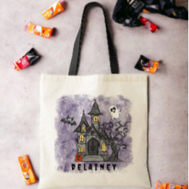 Bolsa Tote Trick Treat Halloween Casado Púrpura