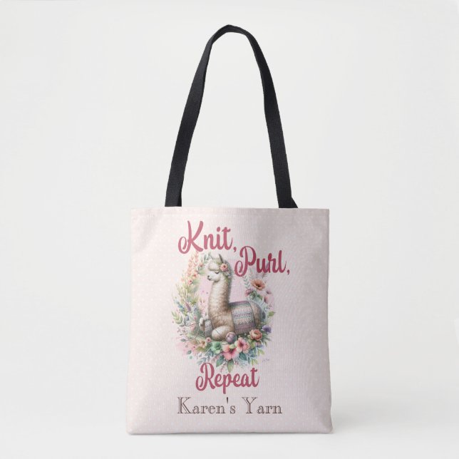 Bolsa Tote tricô de Alpaca (Frente)