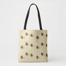 Bolsa Tote tricô de lã em castanho