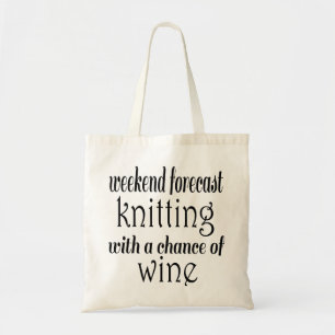 Bolsa Tote Tricô e vinho
