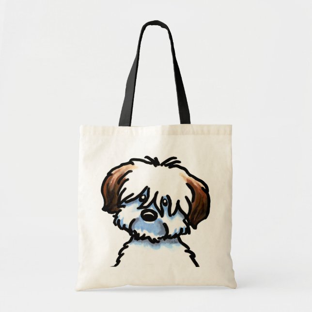 Bolsa Tote Tricolor Coton de Tulear Face (Frente)