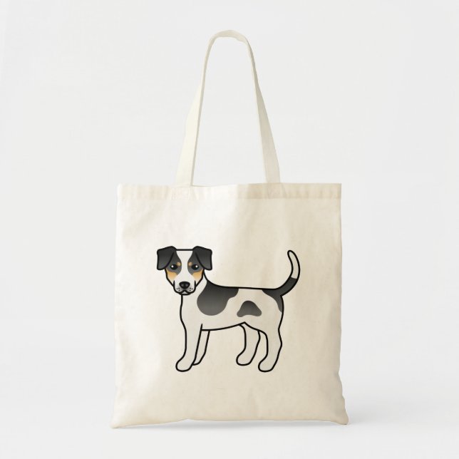 Bolsa Tote Tricolor Danish-Swedish Farmdog - Cão de Cartoon (Frente)